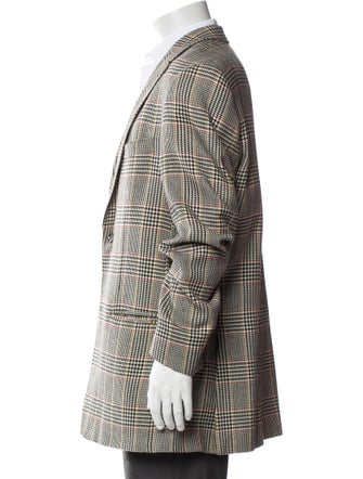 Saks Fifth Avenue Wool Houndstooth Print Blazer