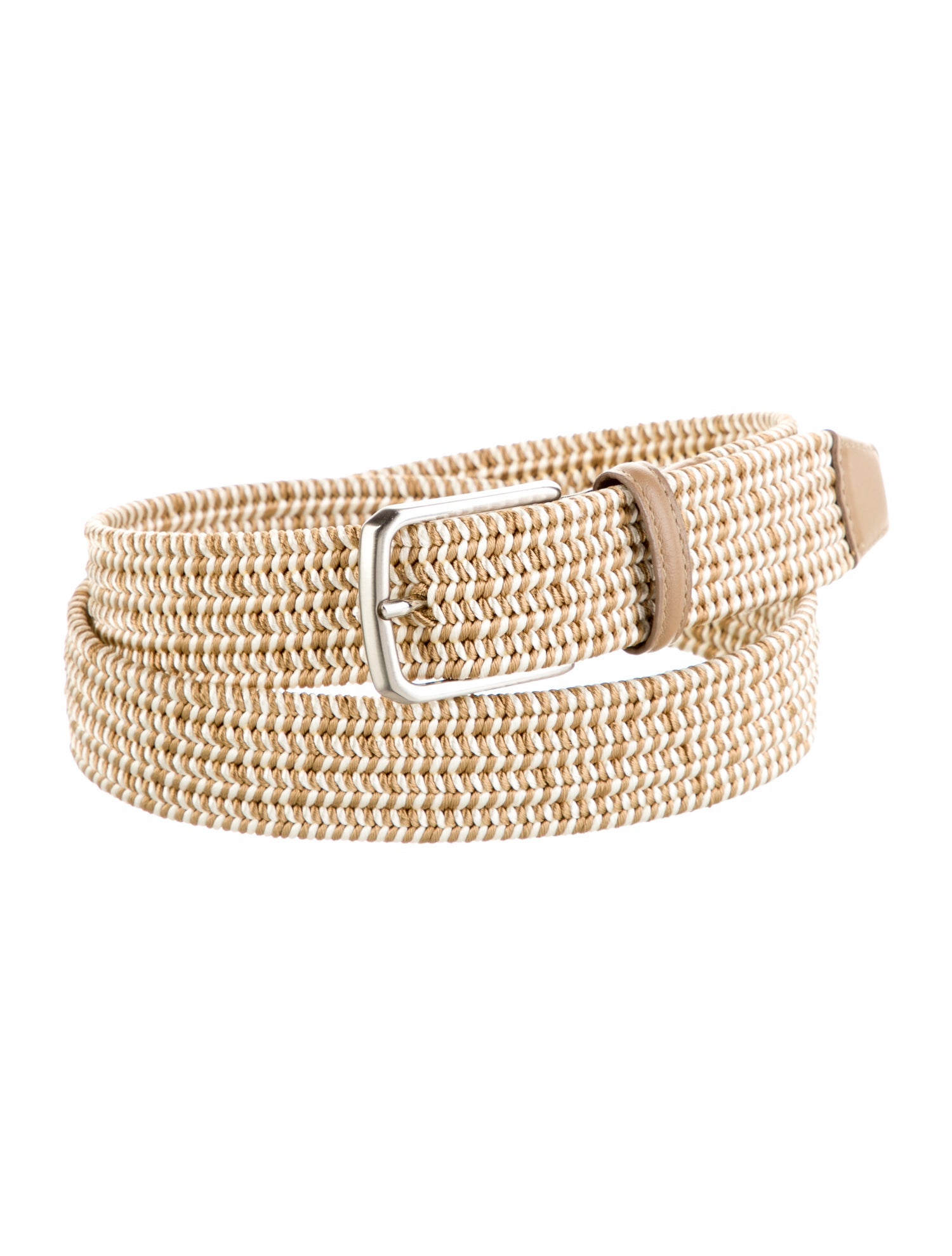 Saks Fifth Avenue Leather Trim Embellishment Waist Belt