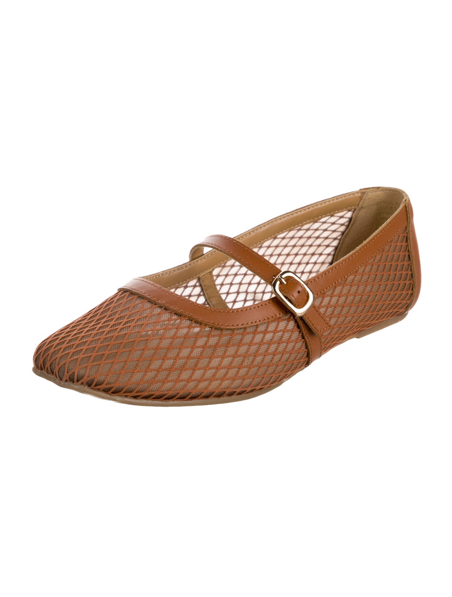 Saks Fifth Avenue Mesh Mary Jane Flats