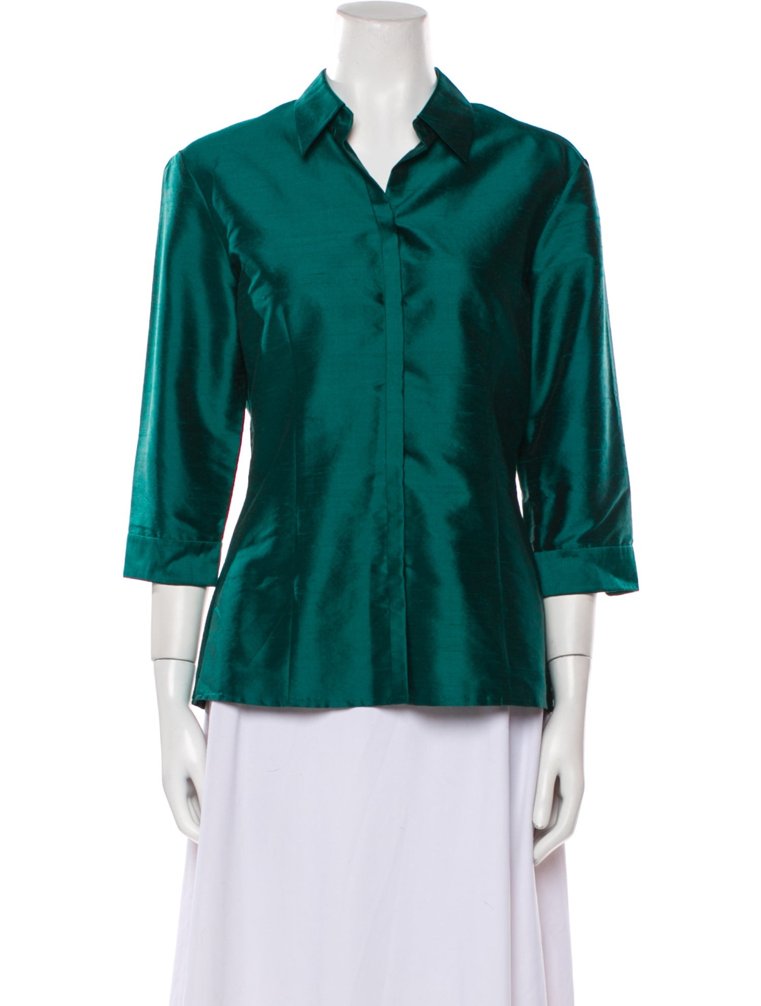 Saks Fifth Avenue Three-Quarter Sleeve Button-Up Top