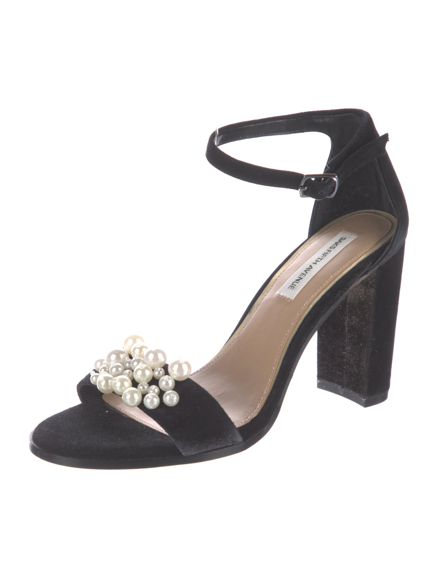 Saks Fifth Avenue Suede Floral Print Sandals