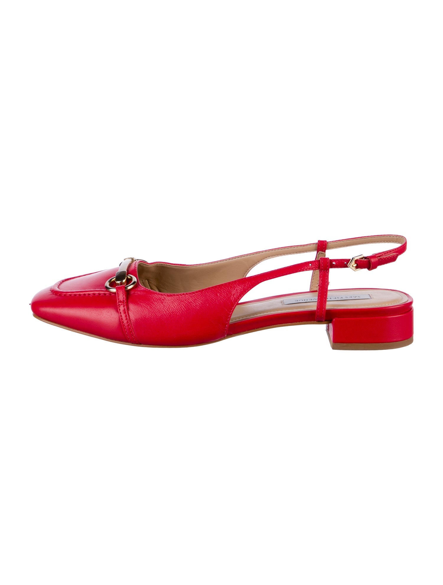 Saks Fifth Avenue Leather Slingback Flats