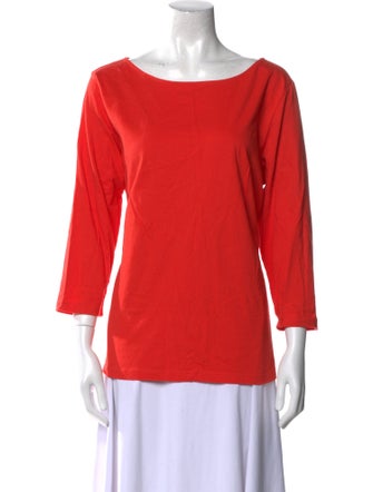 Saks Fifth Avenue Scoop Neck Three-Quarter Sleeve Top