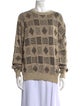 Saks Fifth Avenue Printed Scoop Neck Sweater