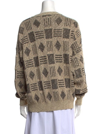 Saks Fifth Avenue Printed Scoop Neck Sweater