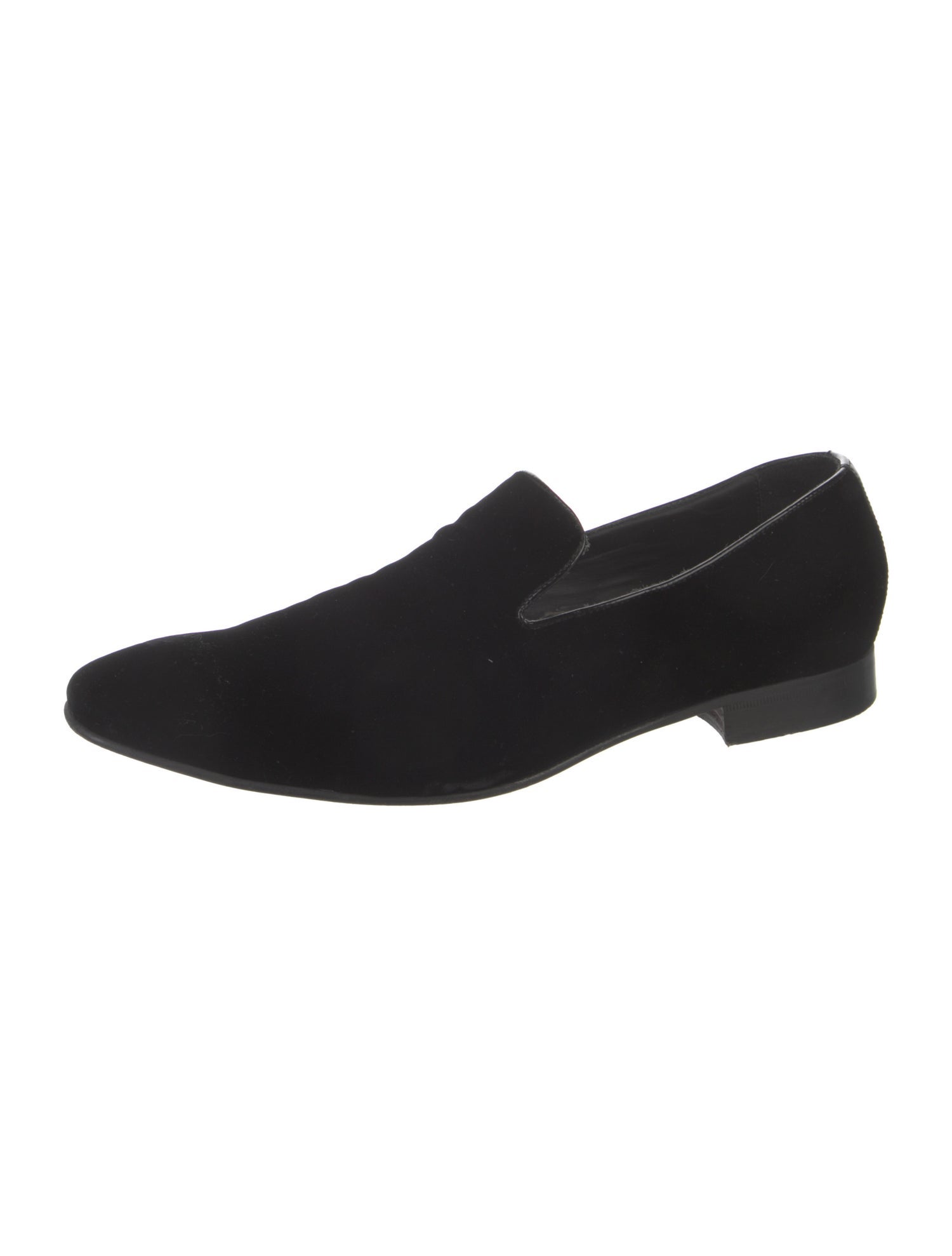 Saks Fifth Avenue Velvet Grosgrain Trim Loafers