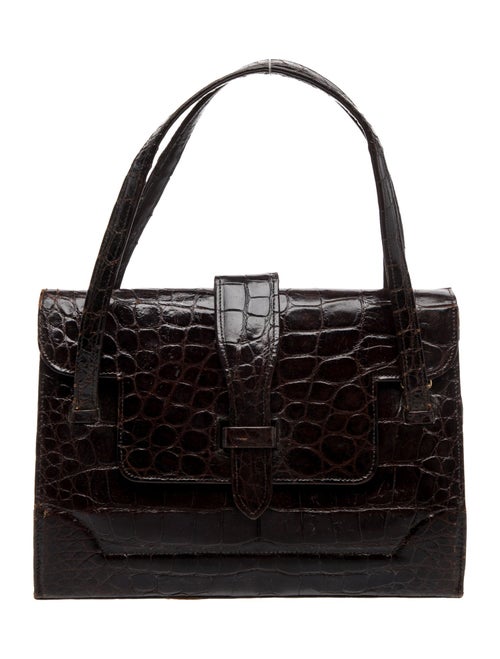 Saks Fifth Avenue Embossed Leather Top Handle Bag