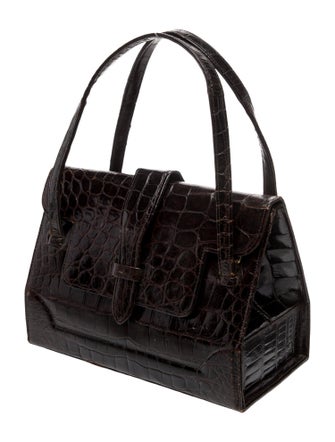 Saks Fifth Avenue Embossed Leather Top Handle Bag
