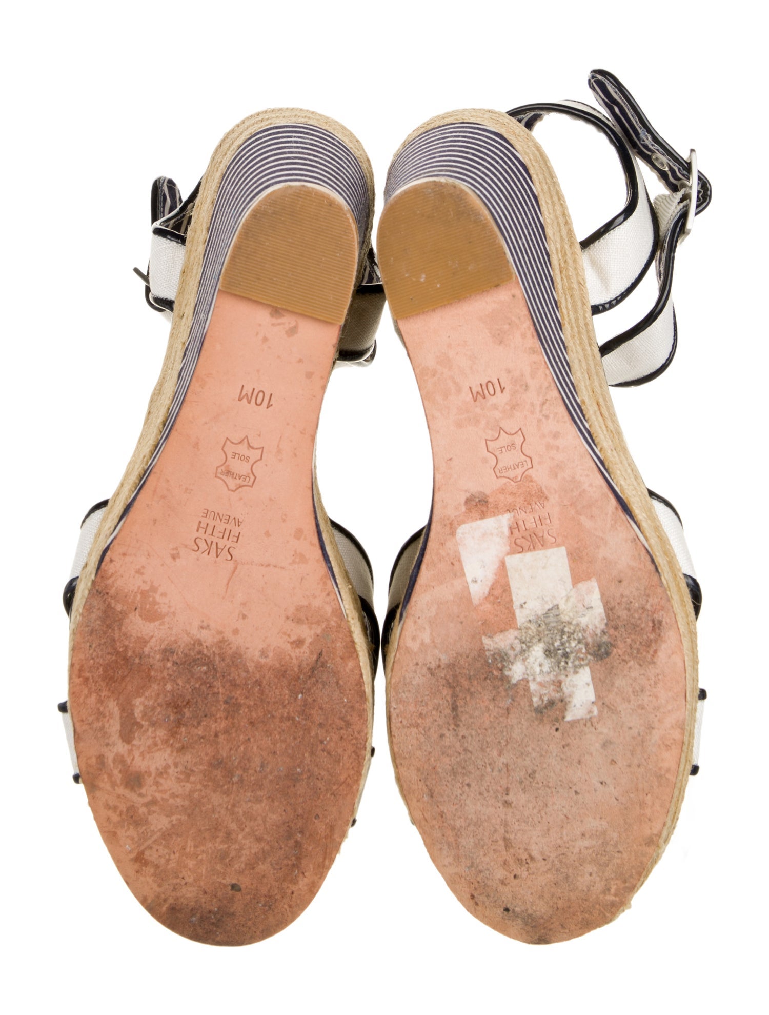Saks Fifth Avenue Patent Leather Printed Espadrilles