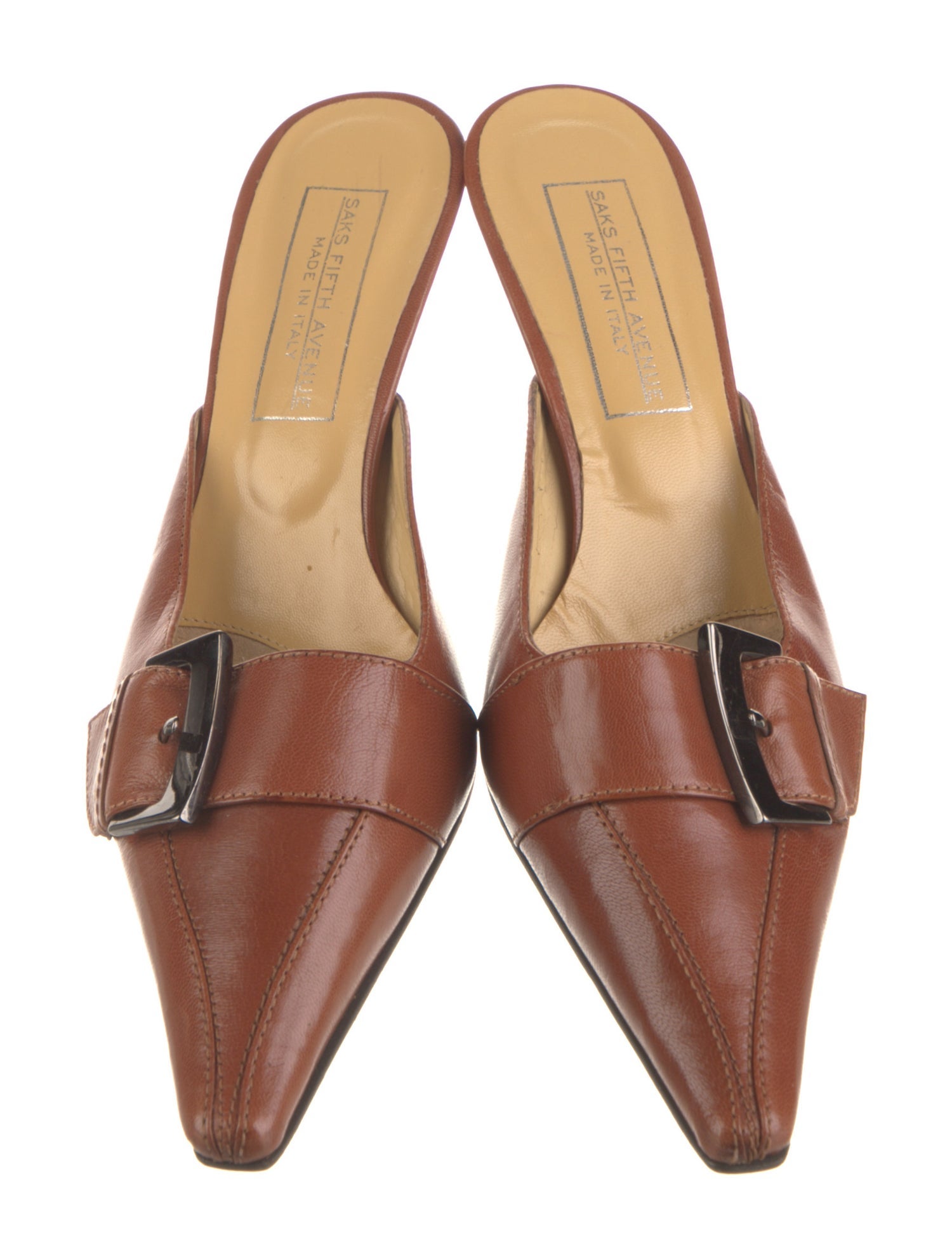 Saks Fifth Avenue Leather Mules