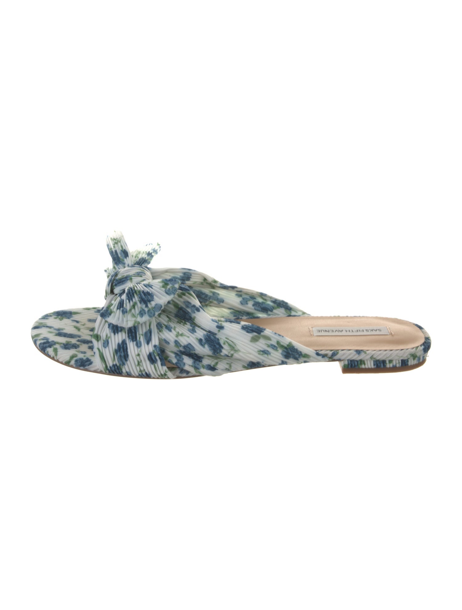 Saks Fifth Avenue Floral Print Slides