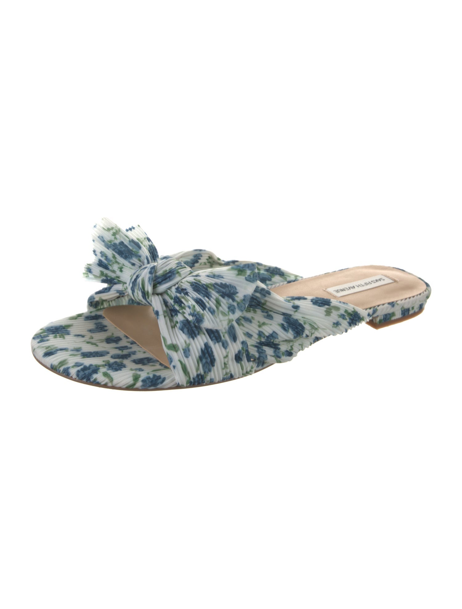 Saks Fifth Avenue Floral Print Slides
