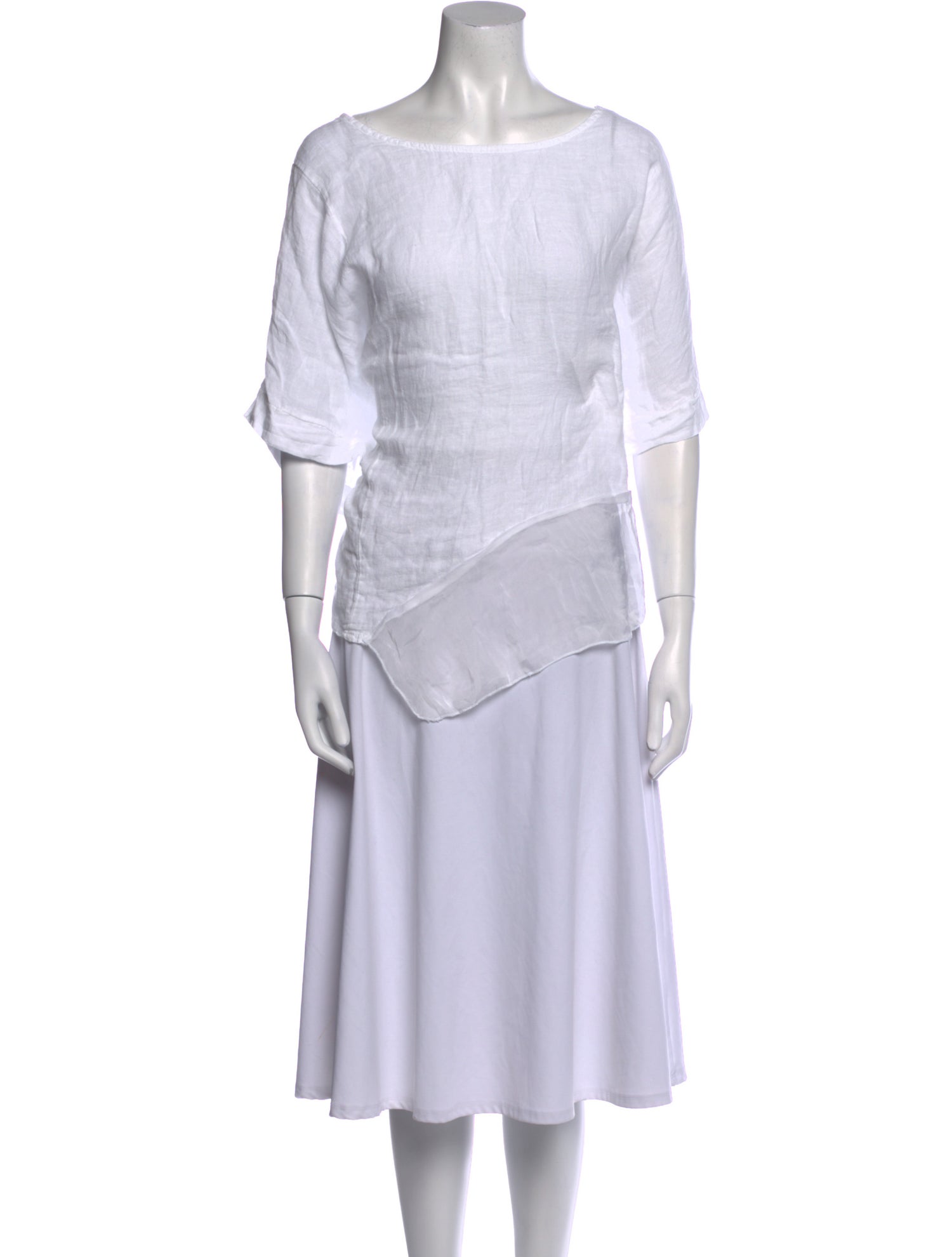 Saks Fifth Avenue Linen Bateau Neckline Tunic w/ Tags