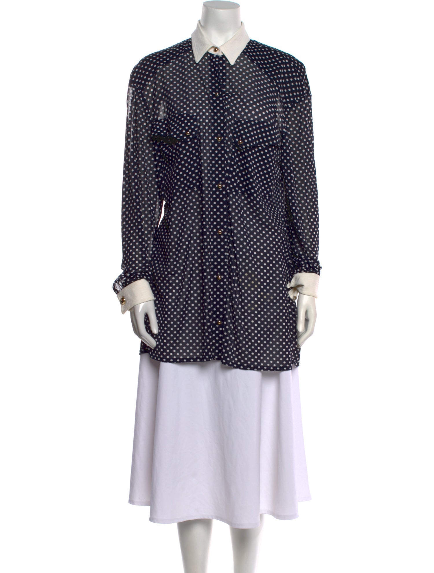 Saks Fifth Avenue Polka Dot Print Mini Dress