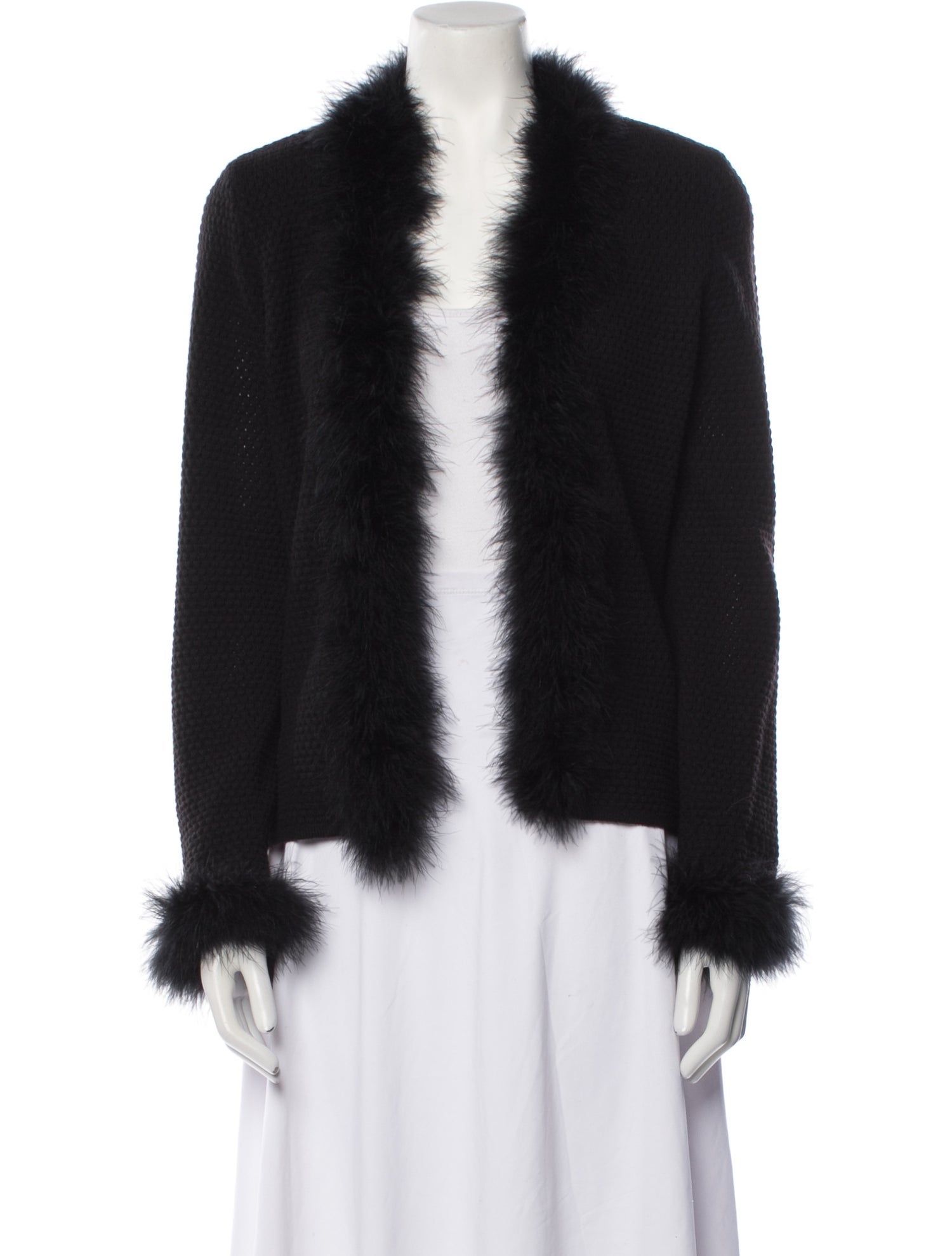 Saks Fifth Avenue Cashmere Faux Fur Jacket