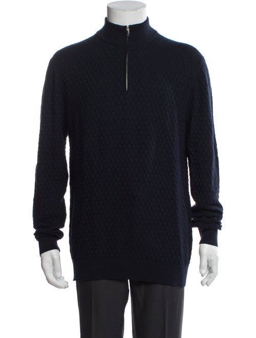 Saks Fifth Avenue Mock Neck Long Sleeve Polo Sweater