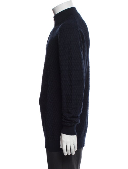Saks Fifth Avenue Mock Neck Long Sleeve Polo Sweater