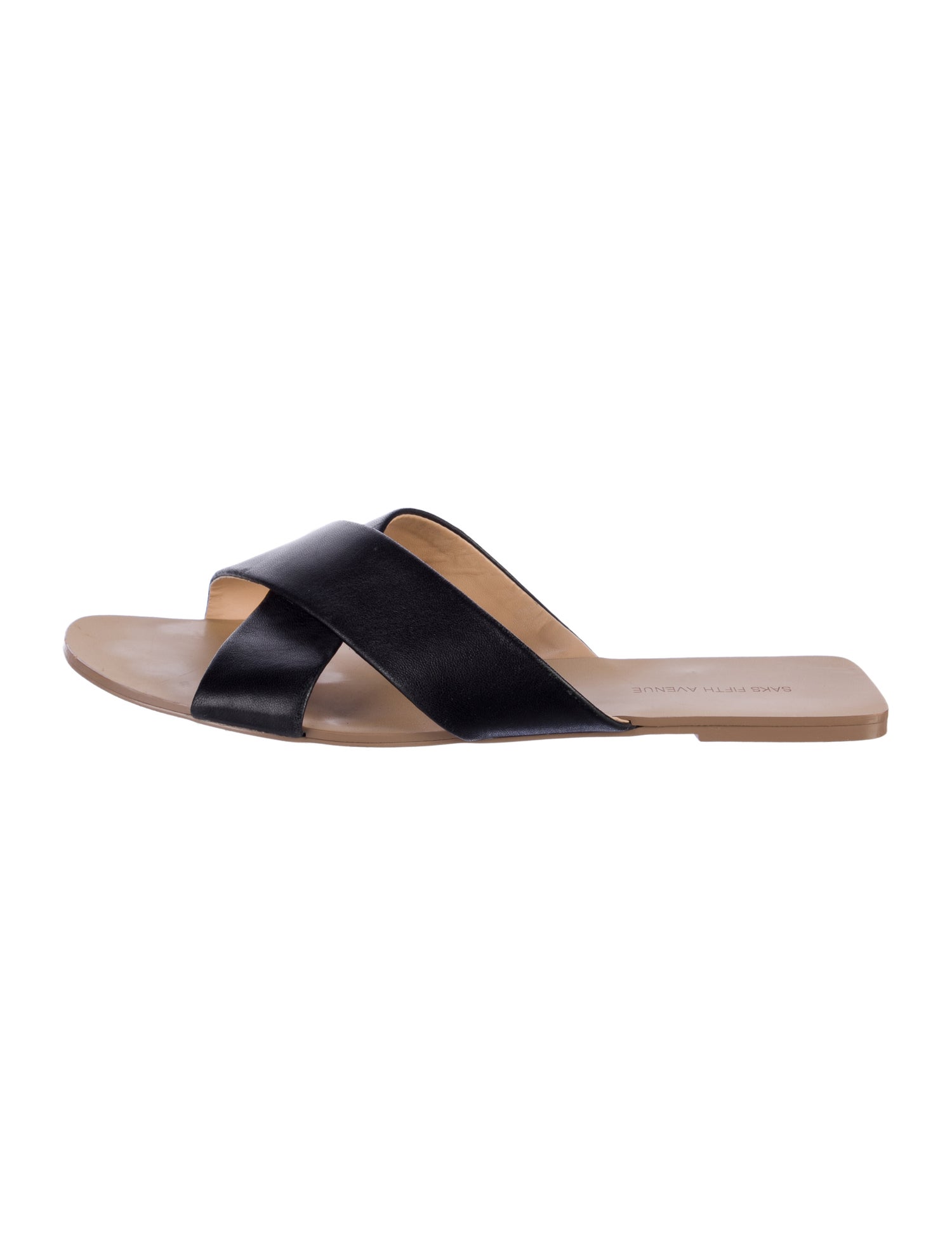 Saks Fifth Avenue Leather Slides