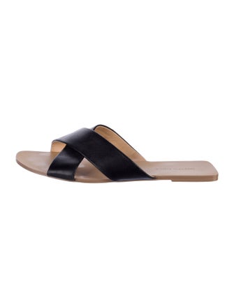 Saks Fifth Avenue Leather Slides