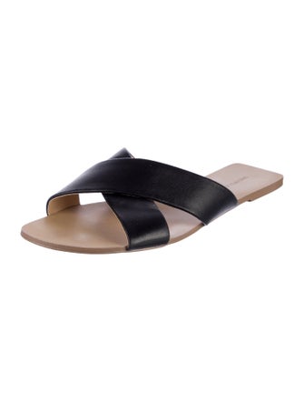Saks Fifth Avenue Leather Slides