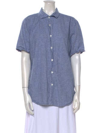 Saks Fifth Avenue Short Sleeve Button-Up Top