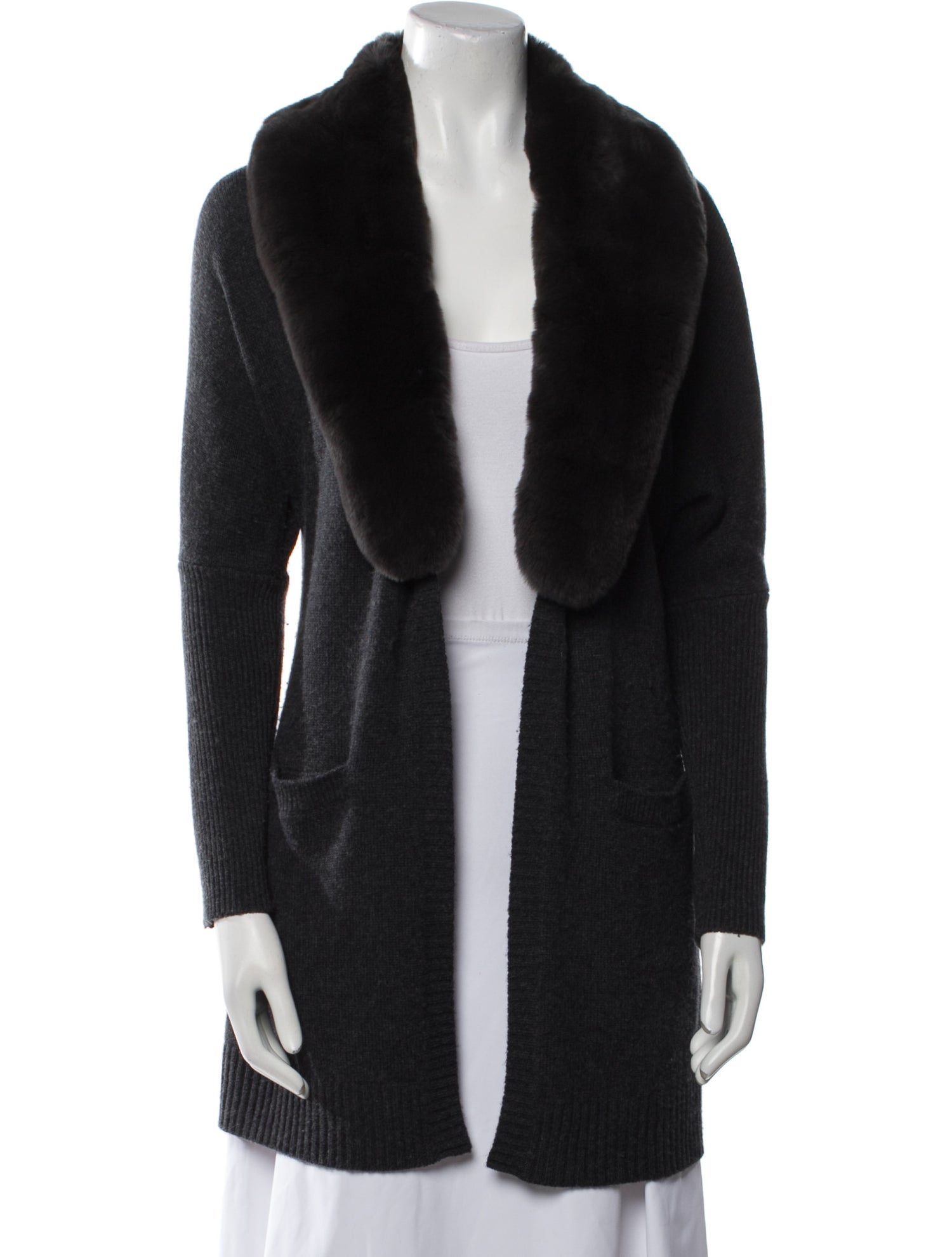 Saks Fifth Avenue Wool Open Front Sweater