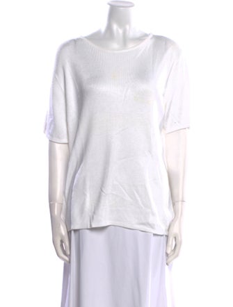 Saks Fifth Avenue Bateau Neckline Short Sleeve T-Shirt