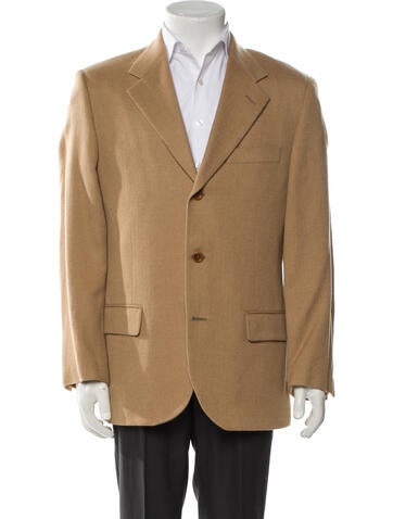 Saks Fifth Avenue Suiting Camel Hair Blazer L