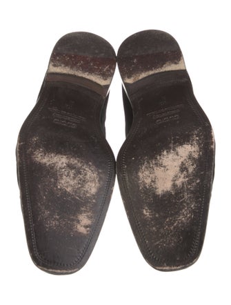 Saks Fifth Avenue Velvet Grosgrain Trim Loafers