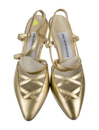 Saks Fifth Avenue Leather Slingback Pumps