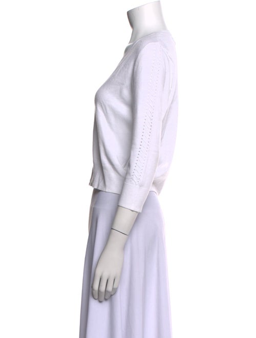 Saks Fifth Avenue V-Neck Three-Quarter Sleeve Crop Top