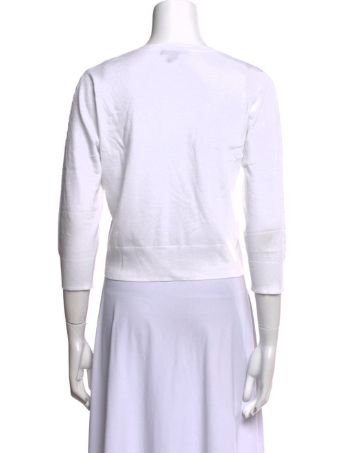 Saks Fifth Avenue V-Neck Three-Quarter Sleeve Crop Top