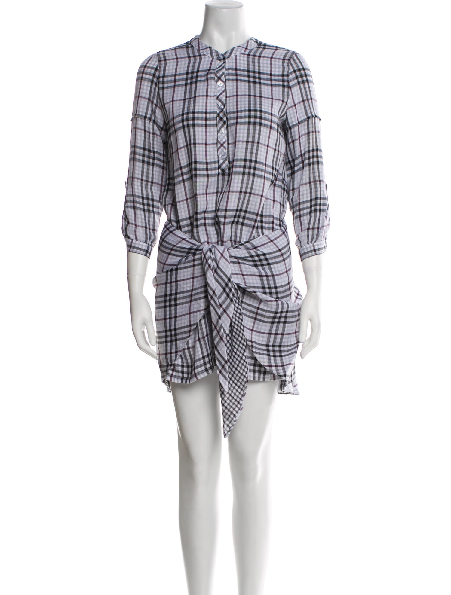Saks Fifth Avenue Plaid Print Mini Dress