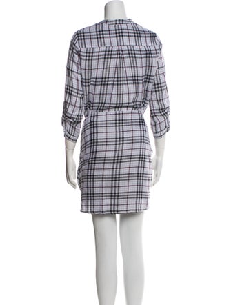 Saks Fifth Avenue Plaid Print Mini Dress