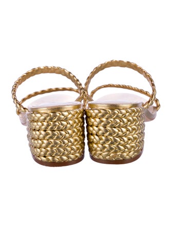 Saks Fifth Avenue Leather Slides