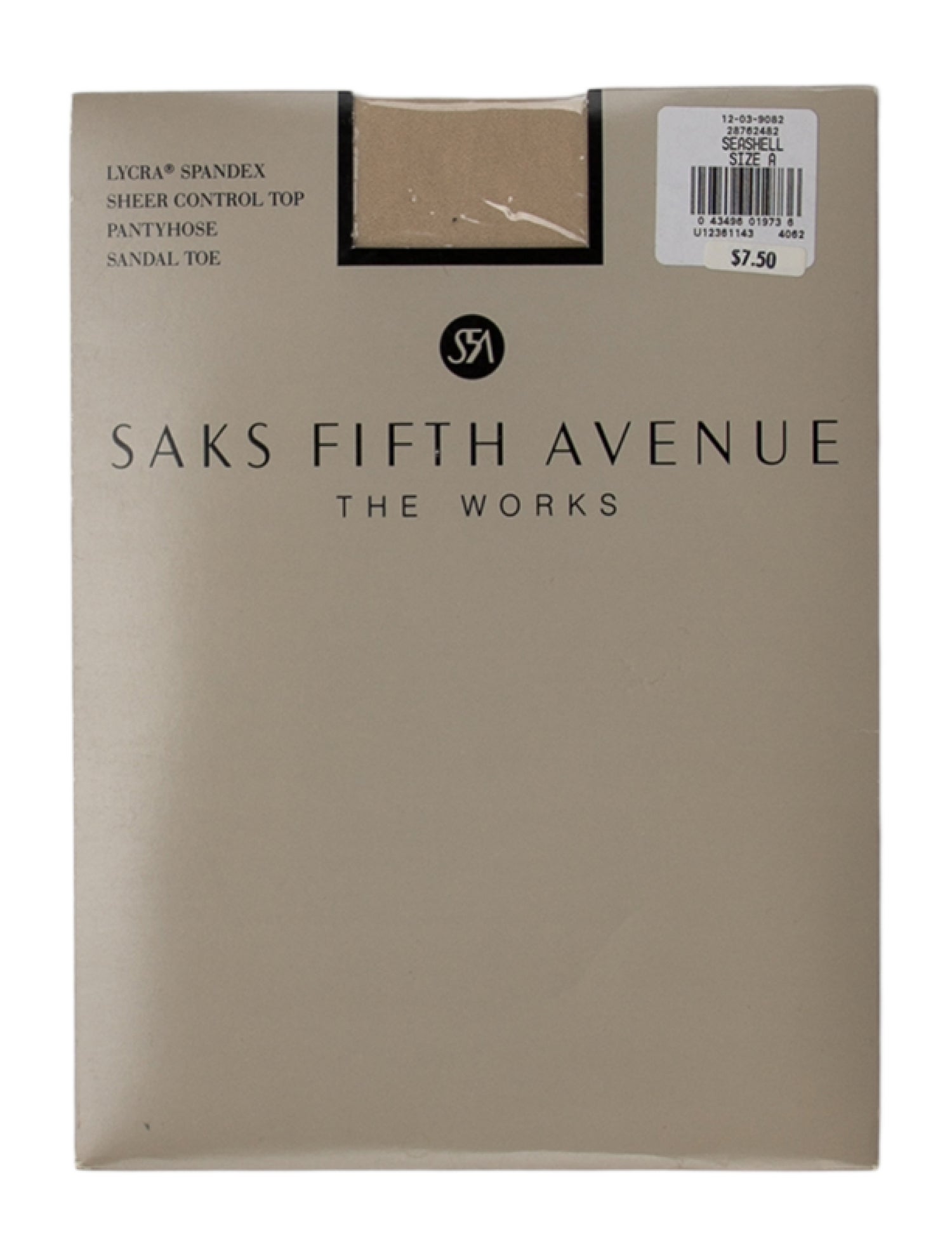 Saks Fifth Avenue Lycra Control Top Pantyhose w/Tags