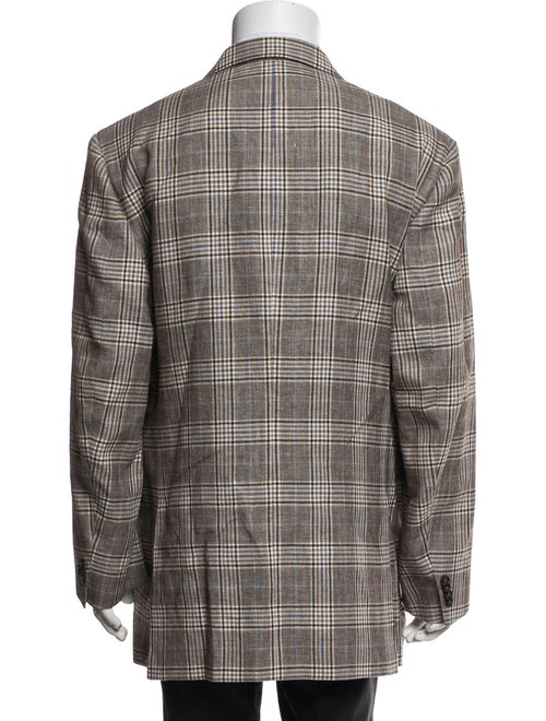 Saks Fifth Avenue Wool Plaid Print Blazer