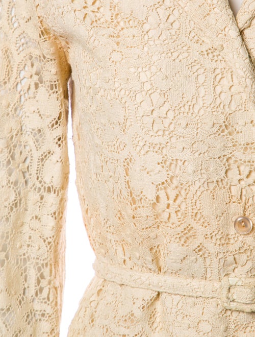 Saks Fifth Avenue Lace Pattern Trench Coat