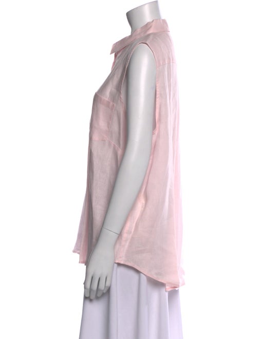 Saks Fifth Avenue Linen Sleeveless Button-Up Top