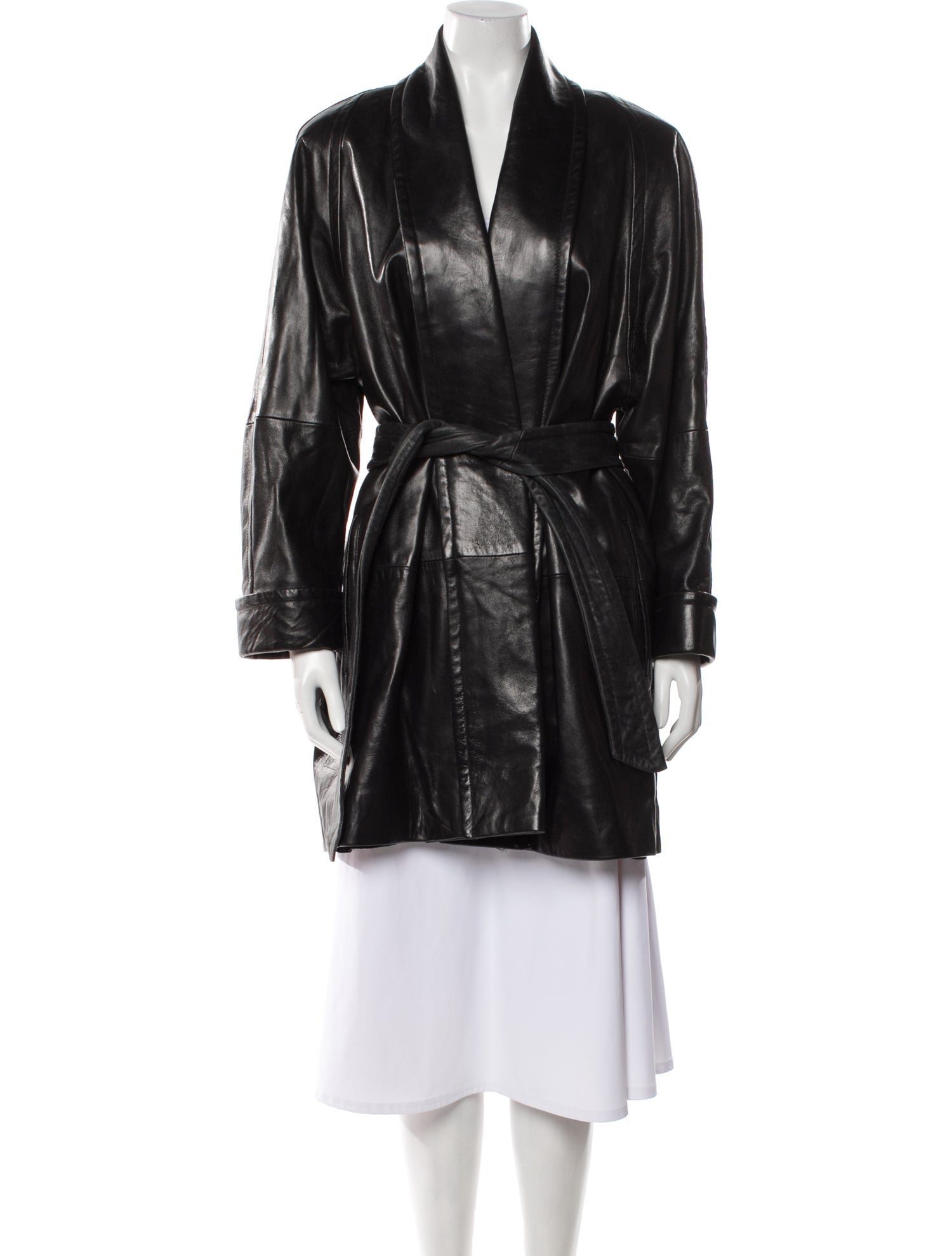 Saks Fifth Avenue Leather Trench Coat