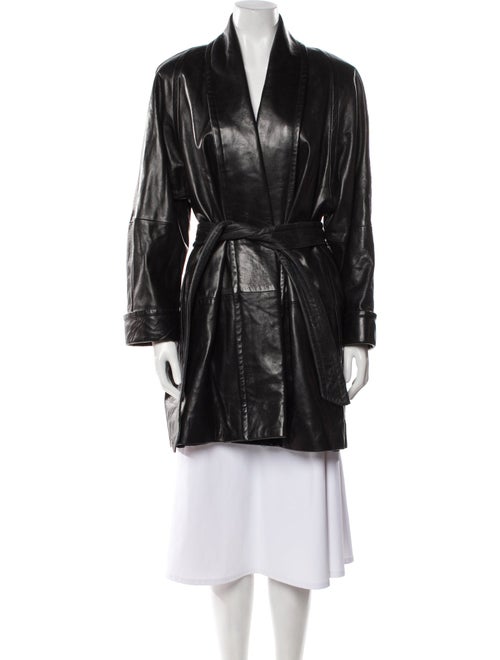 Saks Fifth Avenue Leather Trench Coat
