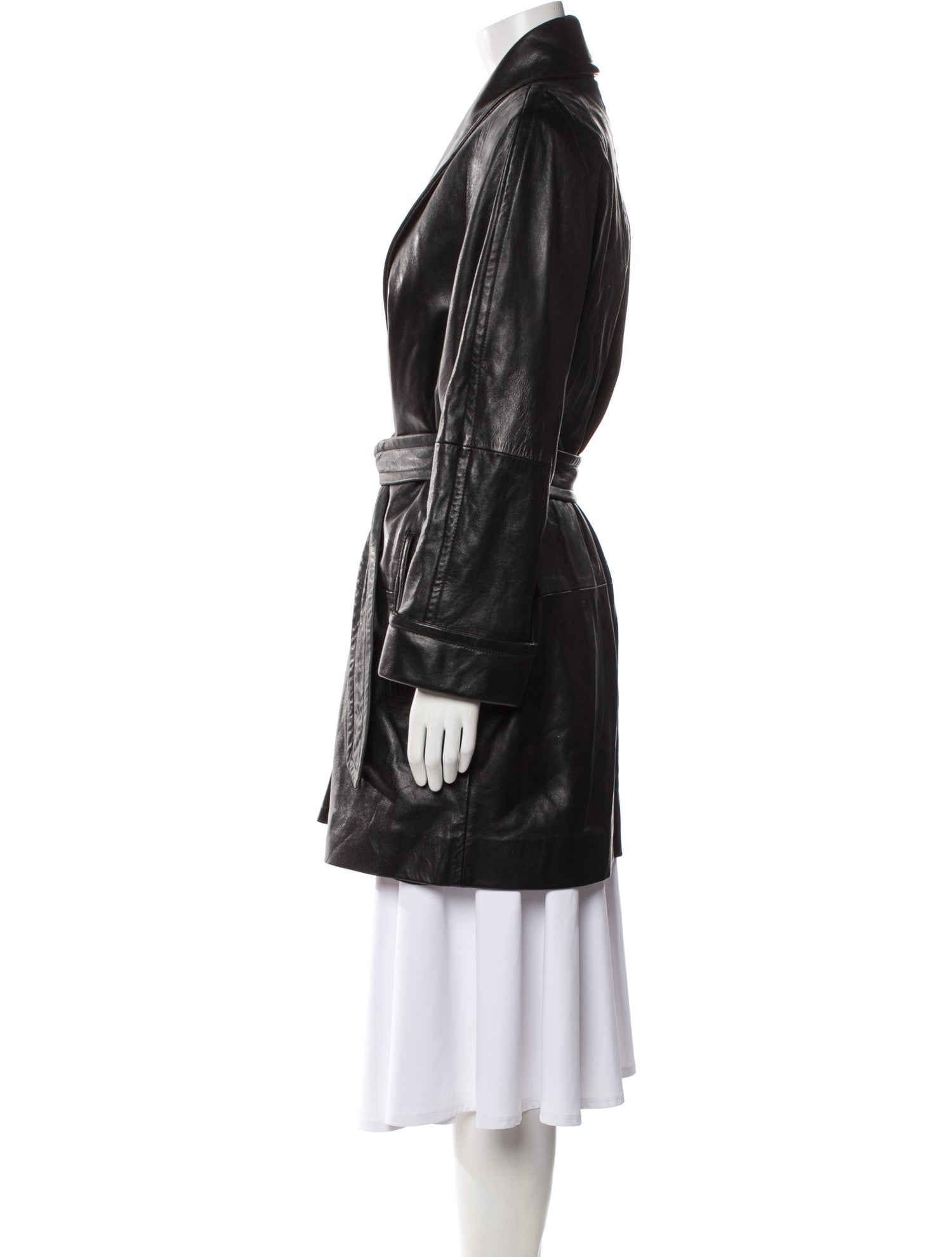 Saks Fifth Avenue Leather Trench Coat