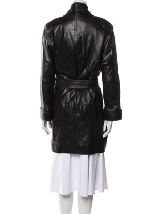 Saks Fifth Avenue Leather Trench Coat