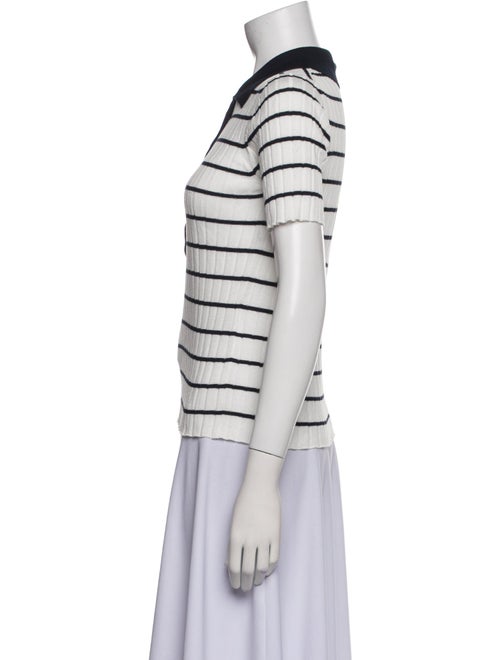 Saks Fifth Avenue Striped Short Sleeve Polo