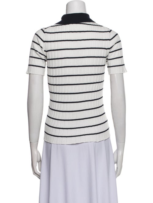 Saks Fifth Avenue Striped Short Sleeve Polo