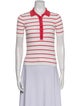 Saks Fifth Avenue Striped Short Sleeve Polo