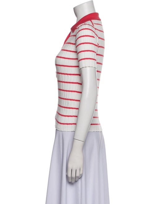 Saks Fifth Avenue Striped Short Sleeve Polo
