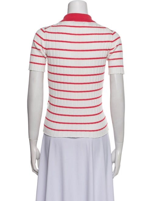 Saks Fifth Avenue Striped Short Sleeve Polo