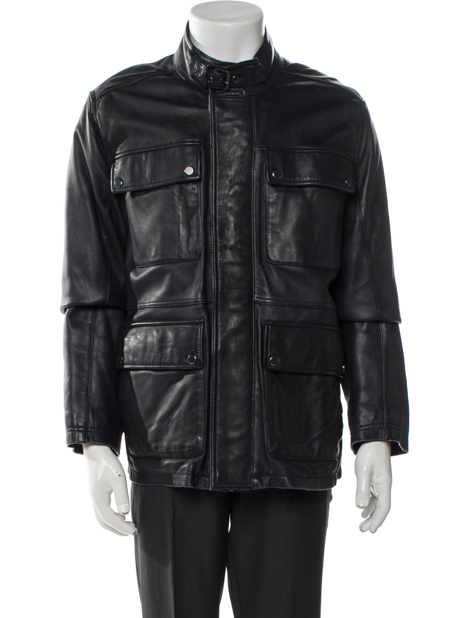 Saks Fifth Avenue Leather Utility Jacket