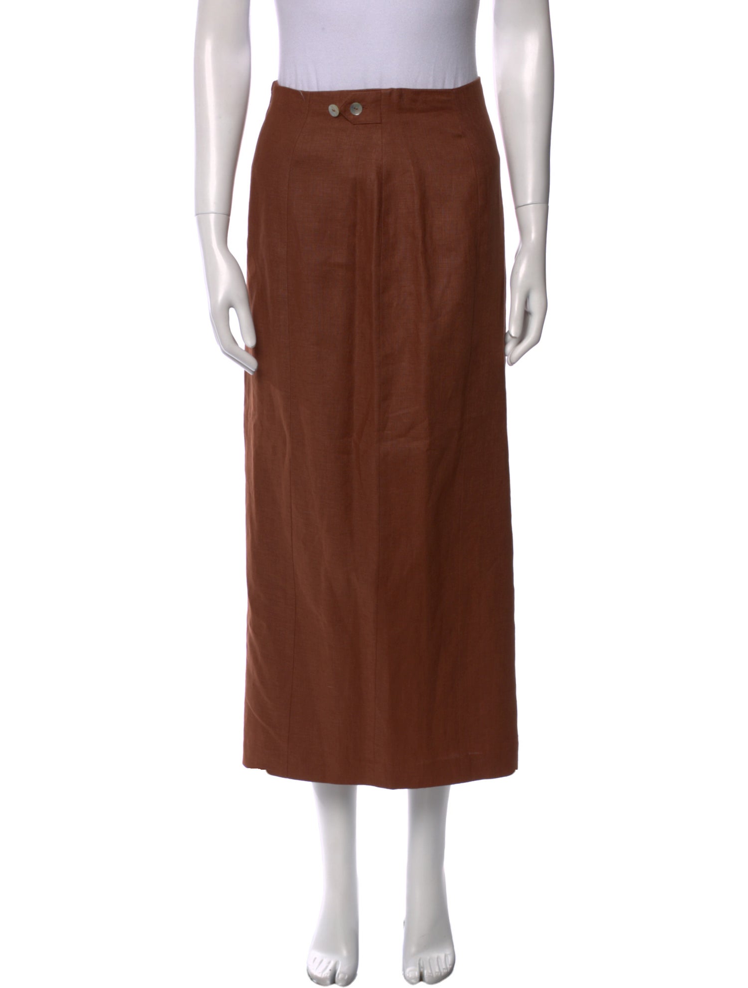 Saks Fifth Avenue Linen Midi Length Skirt